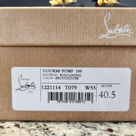NEW Christian Louboutin Gourmi Pump 100mm Size 40.5 Black Leather - Picture 11 of 11